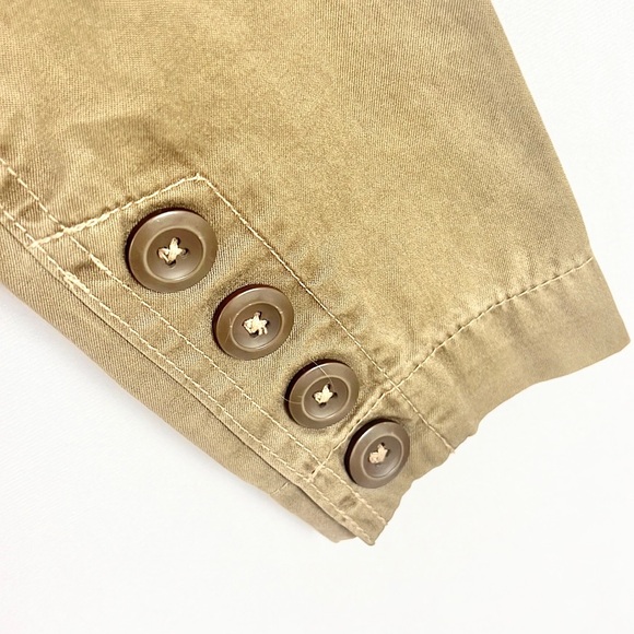 ZINC | 🤎 Light Brown Faded worn V-Nexk Blazer Style Lightweight Jacket Top - Picture 8 of 9